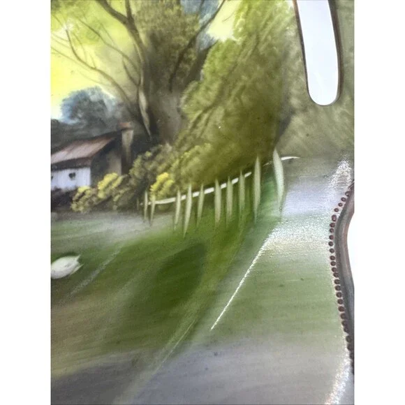 Vintage NORITAKE Morimura Japan Hand Painted Double Pierced 2 Handle Bowl - Picture 6 of 11